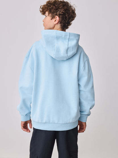 Dsiney Kidz - Baker by Ted Baker Blue Overhead Hoodie image 2