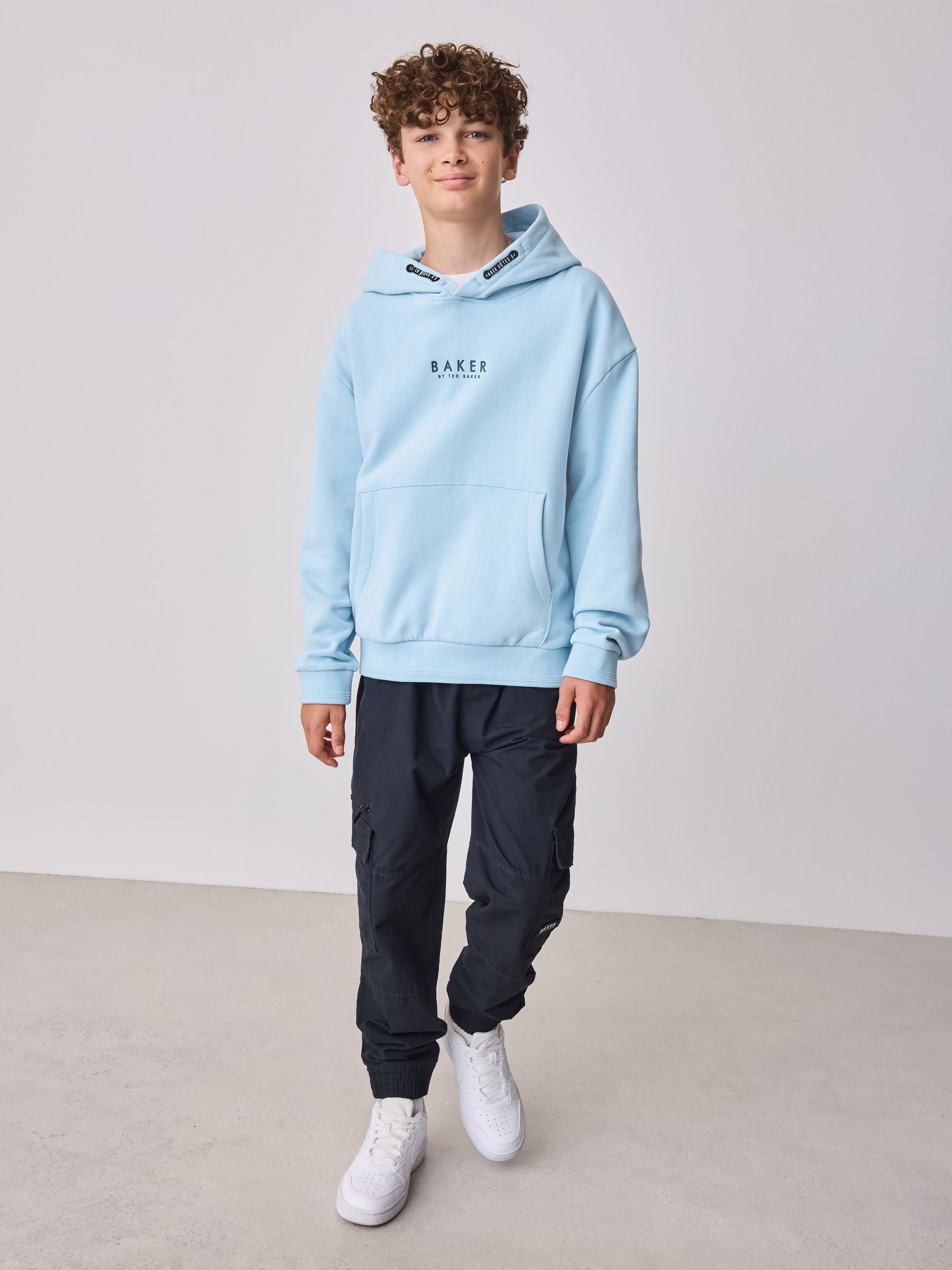 Dsiney Kidz - Baker by Ted Baker Blue Overhead Hoodie image 3