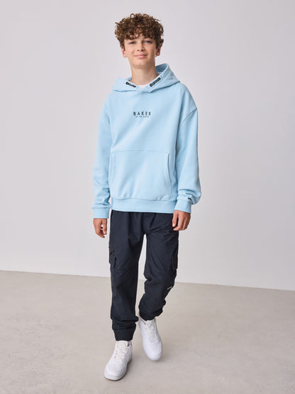 Dsiney Kidz - Baker by Ted Baker Blue Overhead Hoodie image 3
