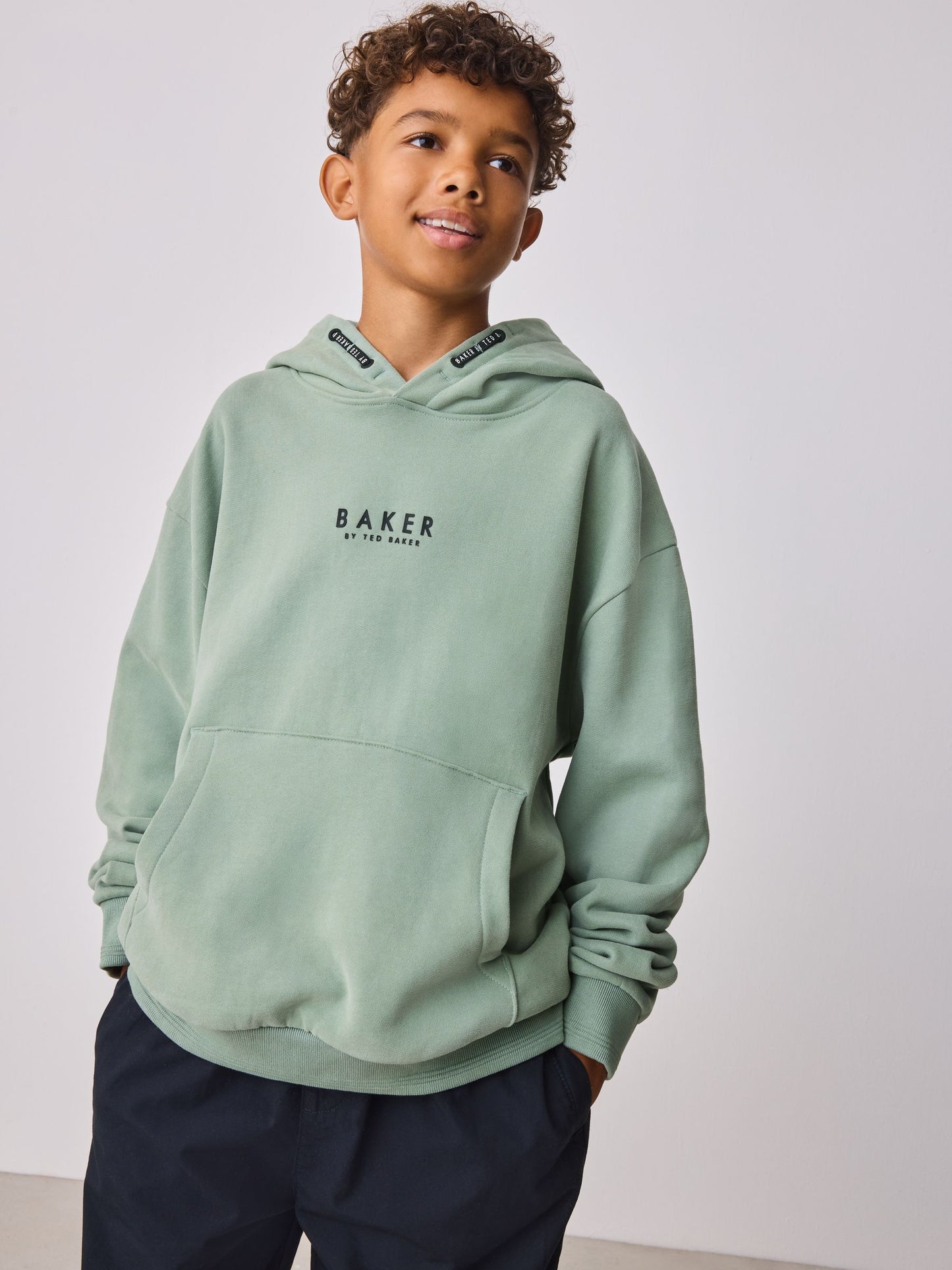 Dsiney Kidz - Baker by Ted Baker Sage Green Overhead Hoodie image 1