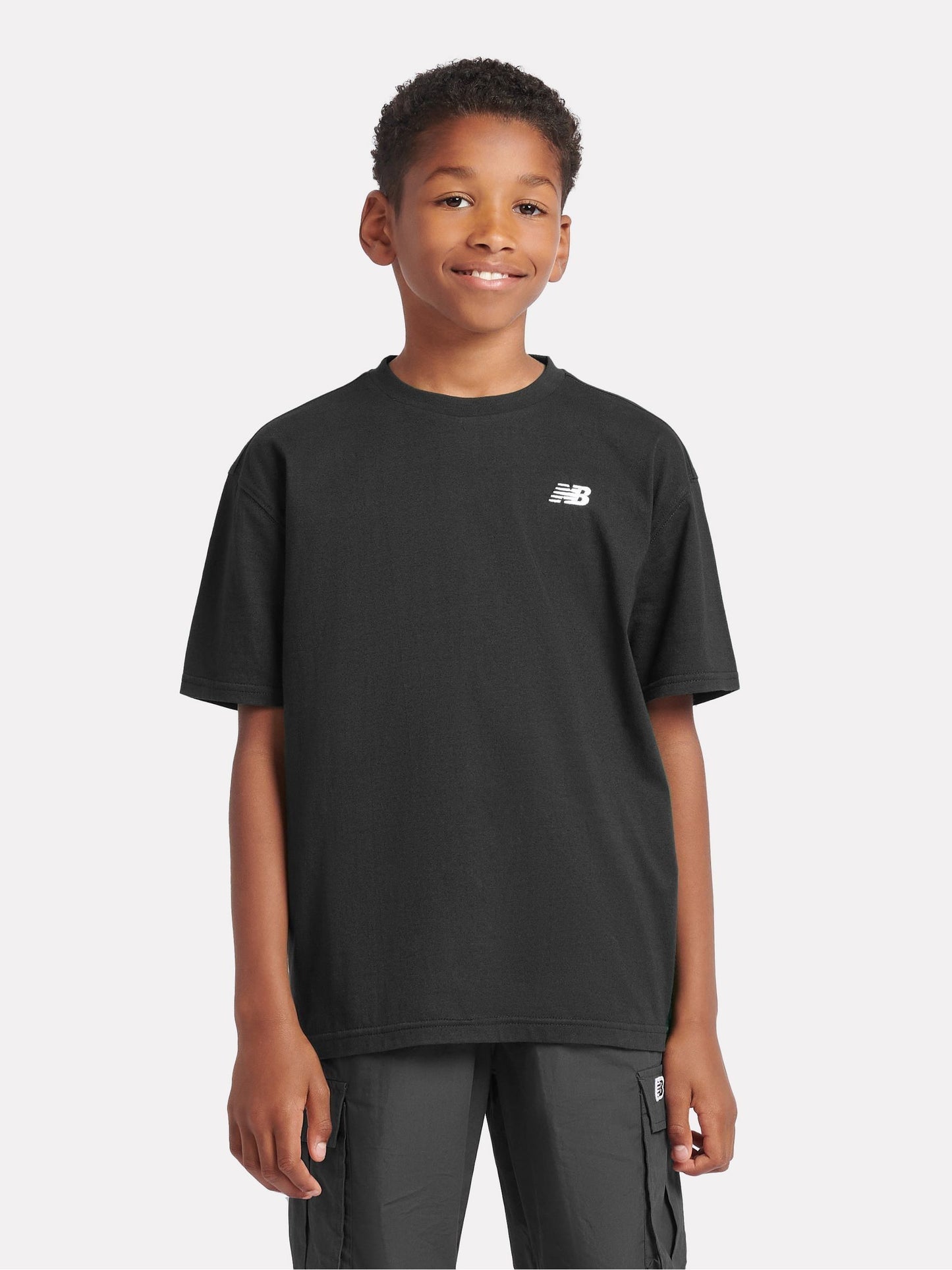 Dsiney Kidz - New Balance Black Jersey Small Logo Cotton T-Shirt image 1