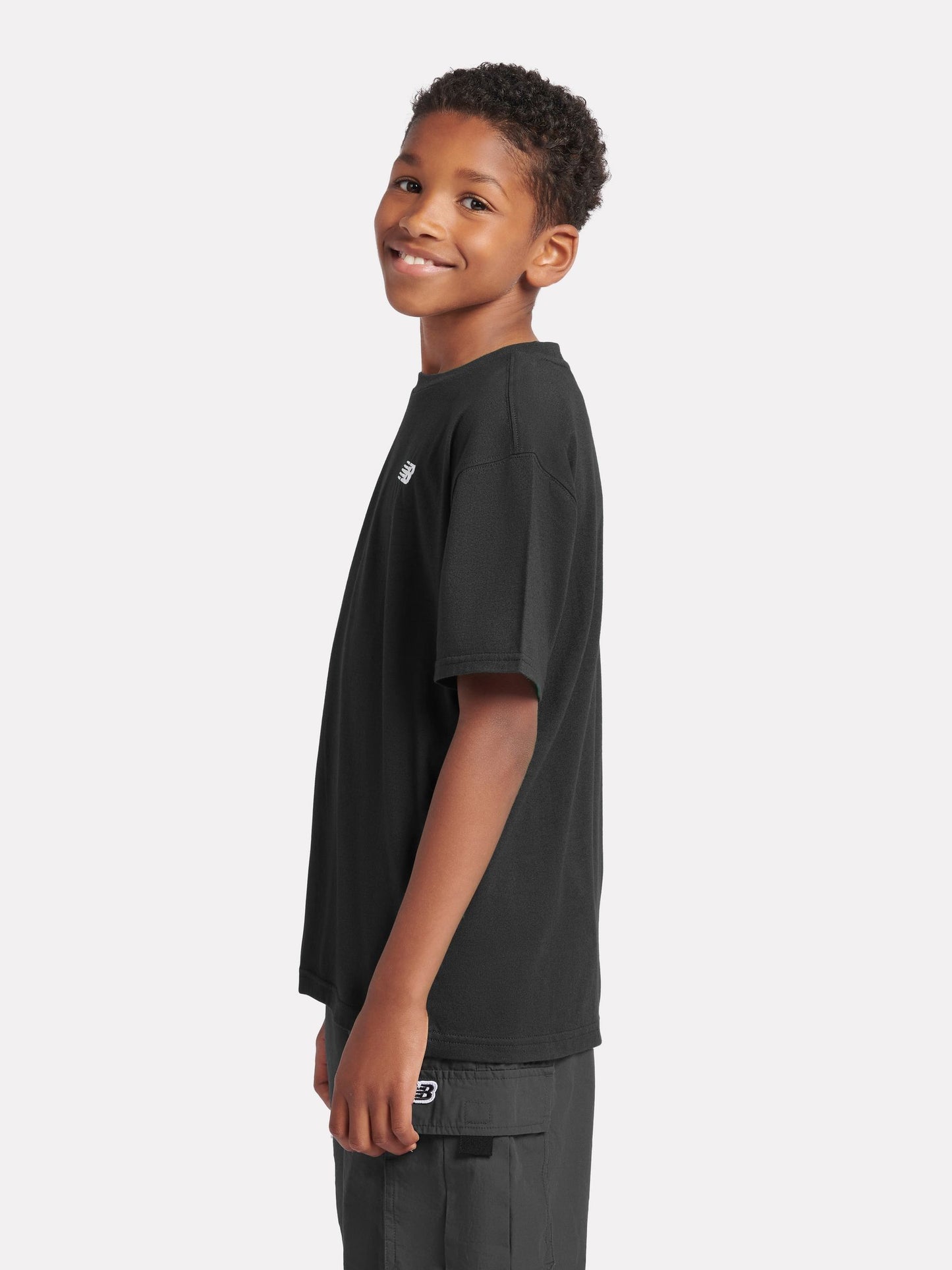 Dsiney Kidz - New Balance Black Jersey Small Logo Cotton T-Shirt image 3
