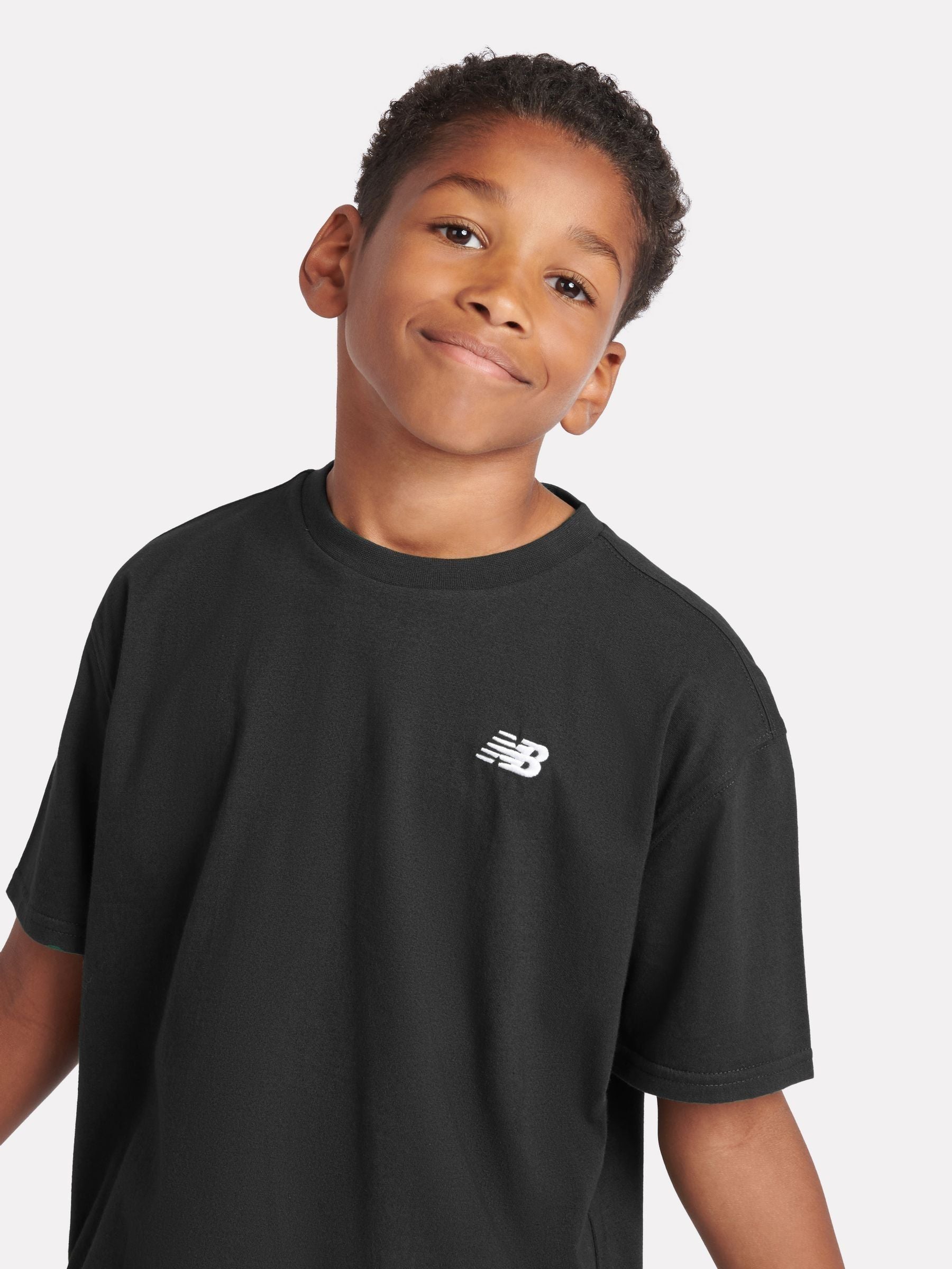 Dsiney Kidz - New Balance Black Jersey Small Logo Cotton T-Shirt image 5