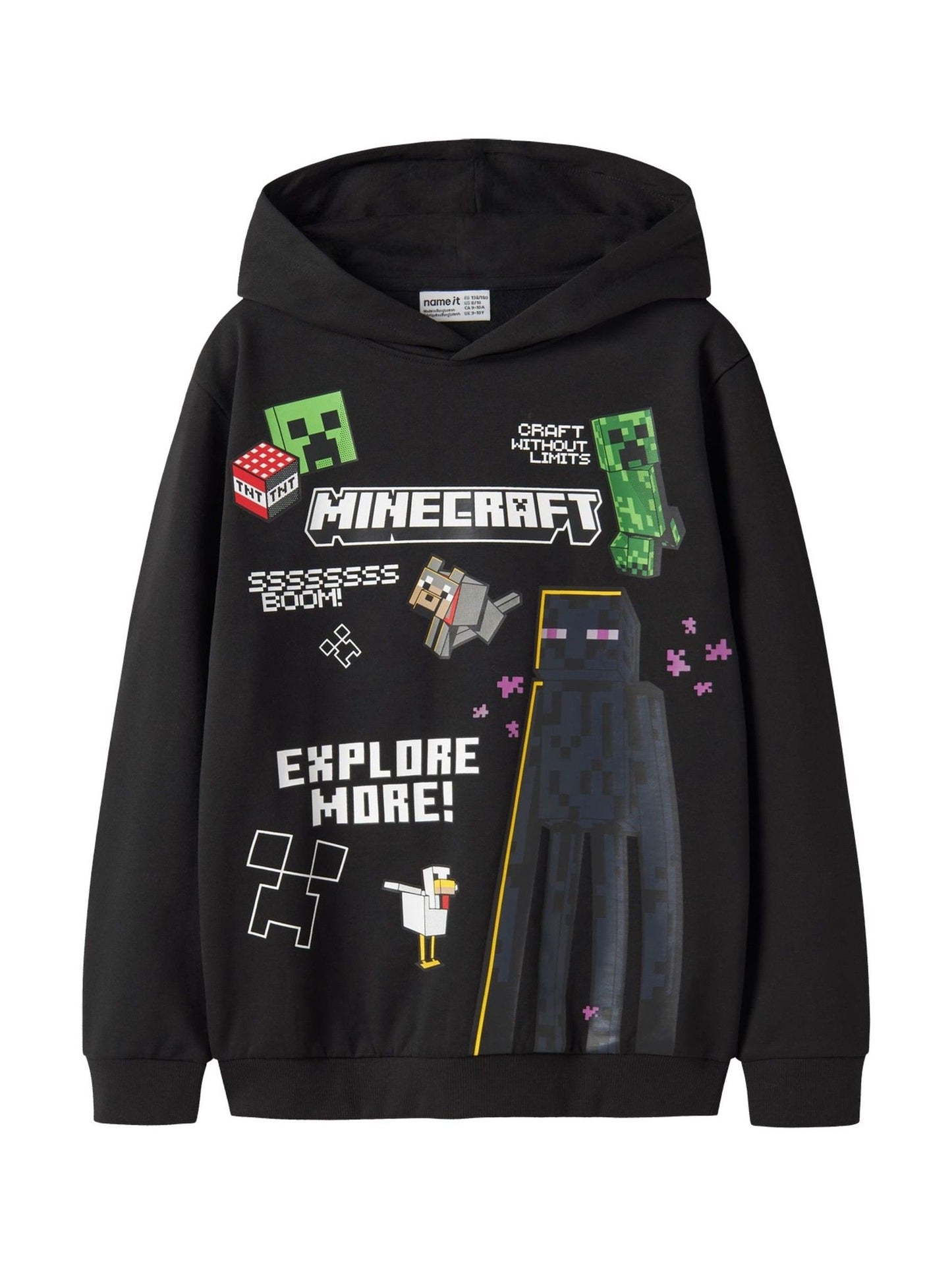 Dsiney Kidz - Name It Black Minecraft Printed Hoodie image 2