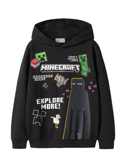 Dsiney Kidz - Name It Black Minecraft Printed Hoodie image 2