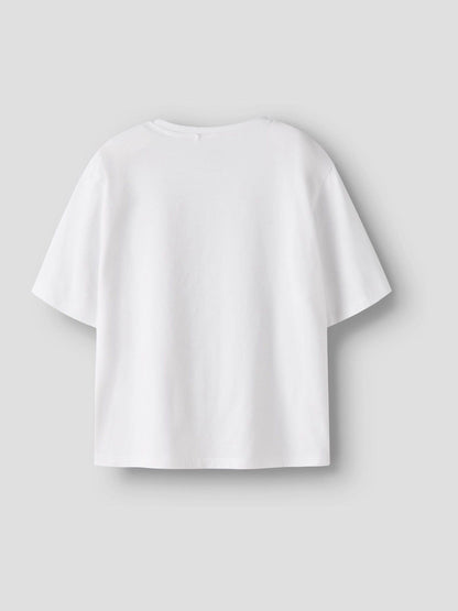 Dsiney Kidz - Name It White Stitch Glitter Boxy Short Sleeve T-Shirt image 4