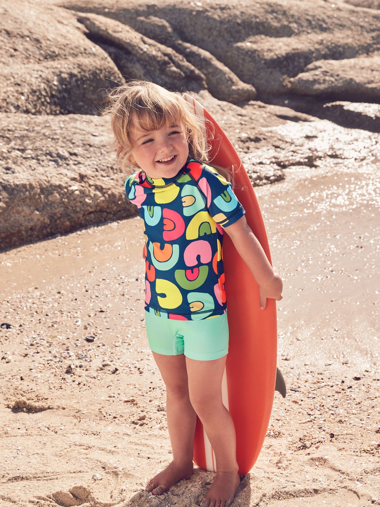 Navy Rainbow Sunsafe Rash Vest Set (3mths-7yrs) image 3