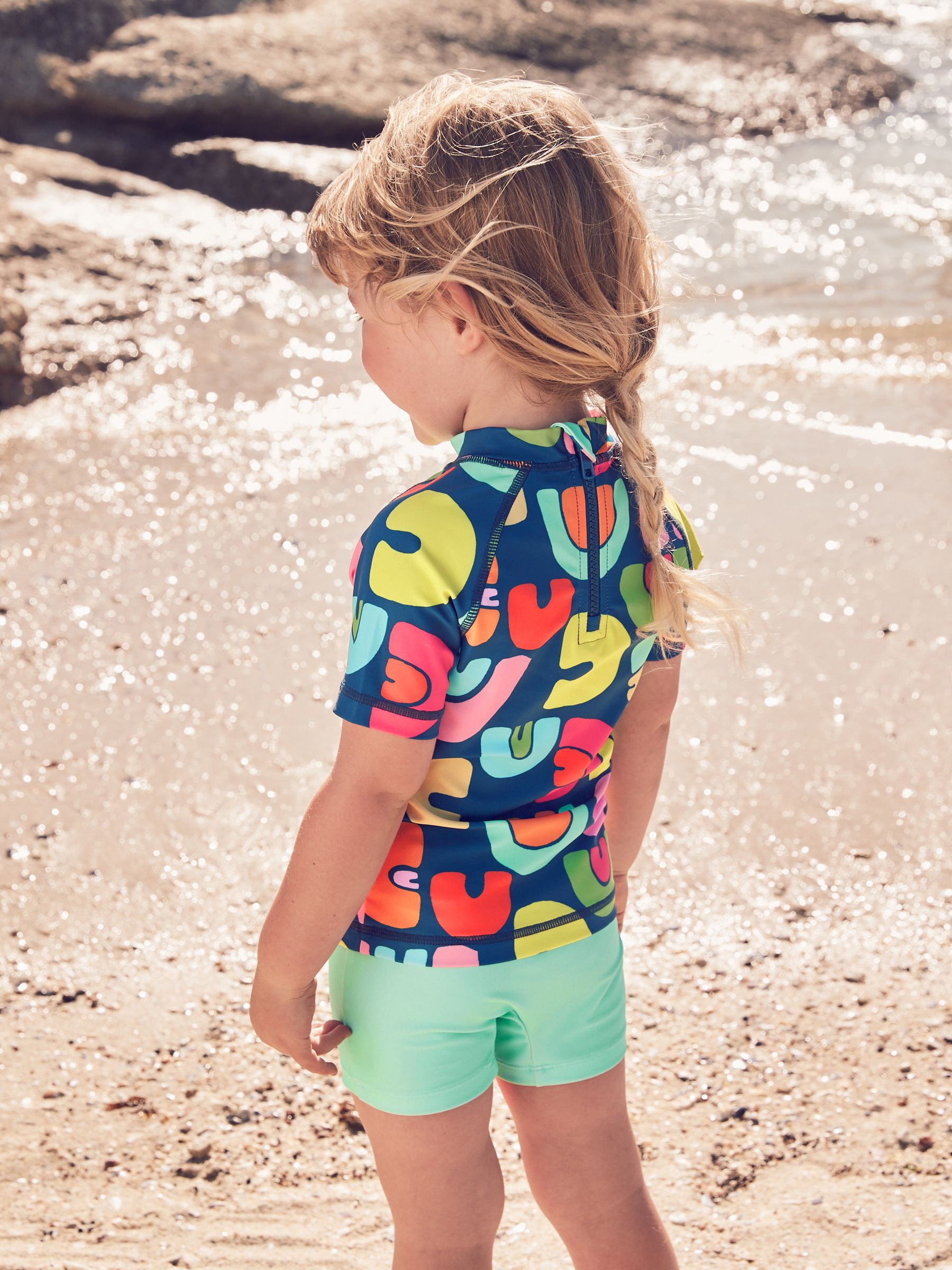 Navy Rainbow Sunsafe Rash Vest Set (3mths-7yrs) image 4