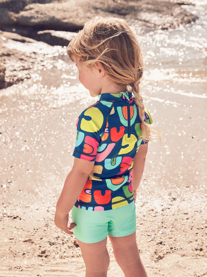 Navy Rainbow Sunsafe Rash Vest Set (3mths-7yrs) image 4