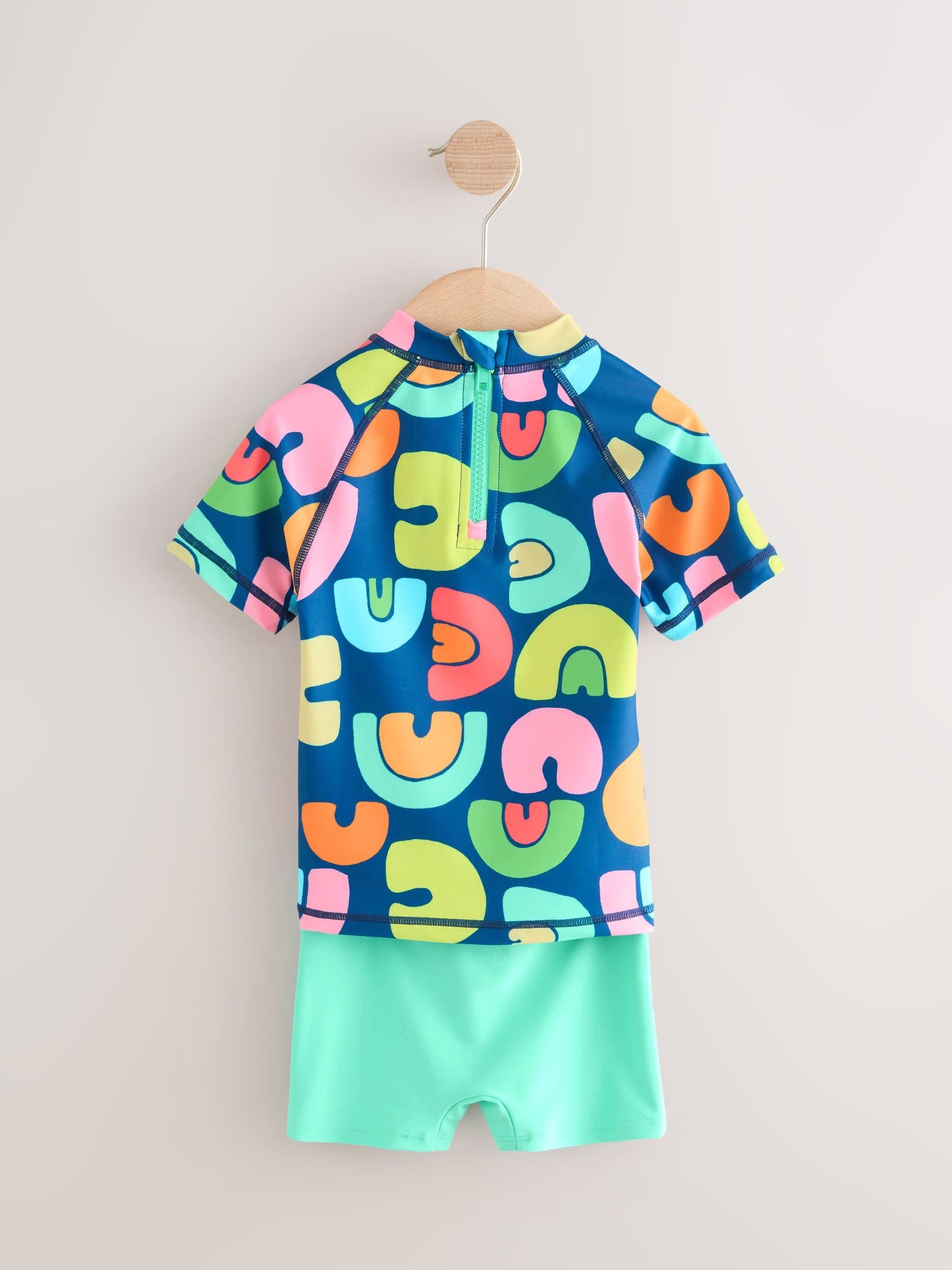 Navy Rainbow Sunsafe Rash Vest Set (3mths-7yrs) image 7