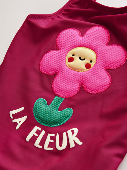 Berry Red Frill Leg Swimsuit (3mths-7yrs) image 9