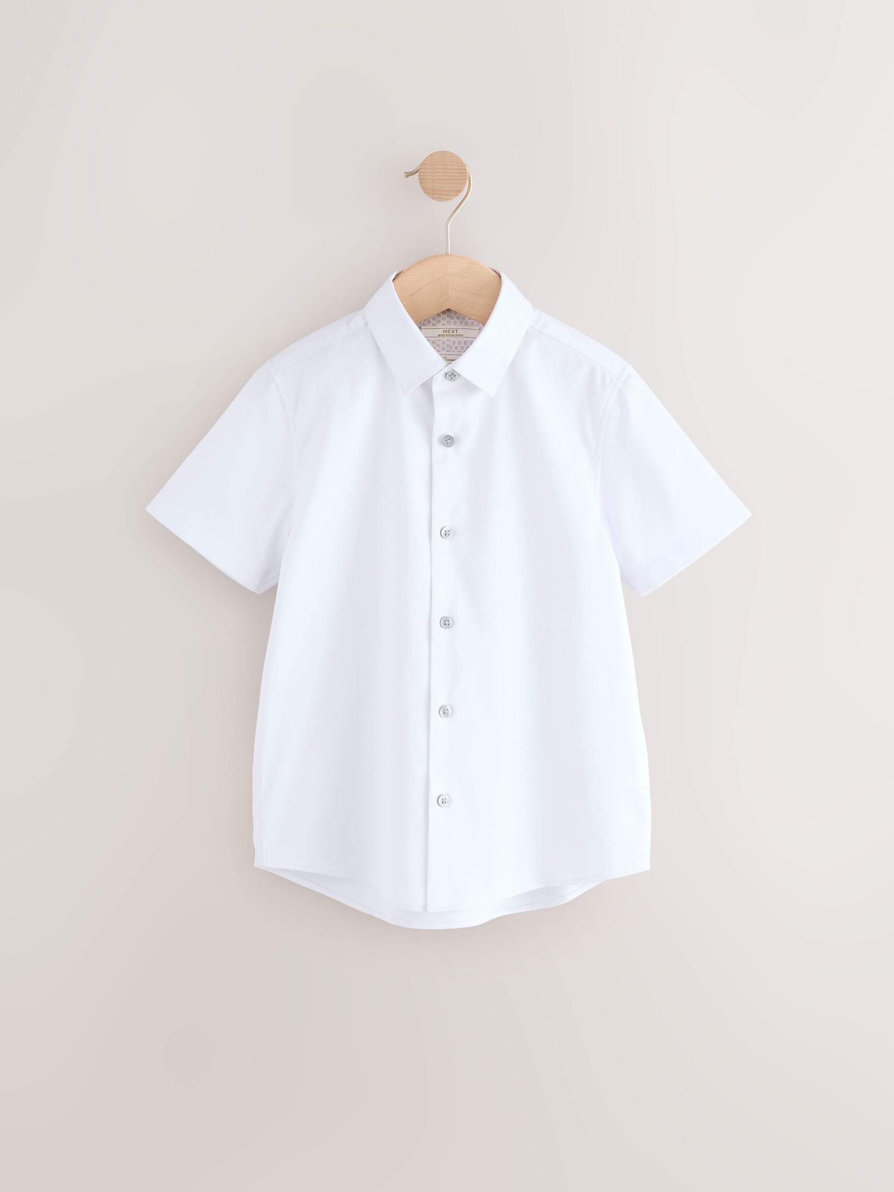 Dsiney Kidz - White Short Sleeves Smart Plain School Shirt (3-16yrs) image 1