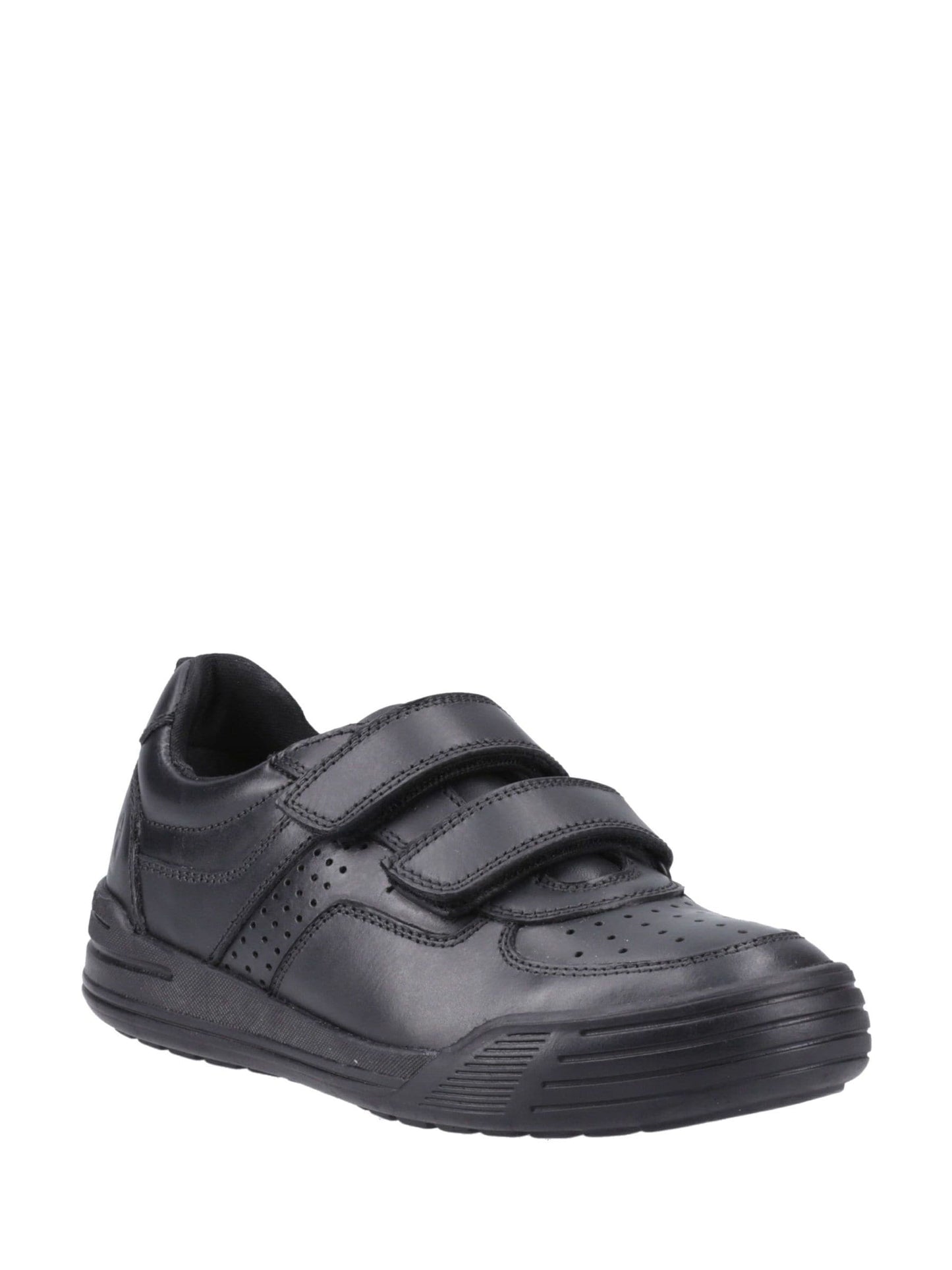 Dsiney Kidz - Hush Puppies Black Sully Touch Fastening Junior School Shoes image 2