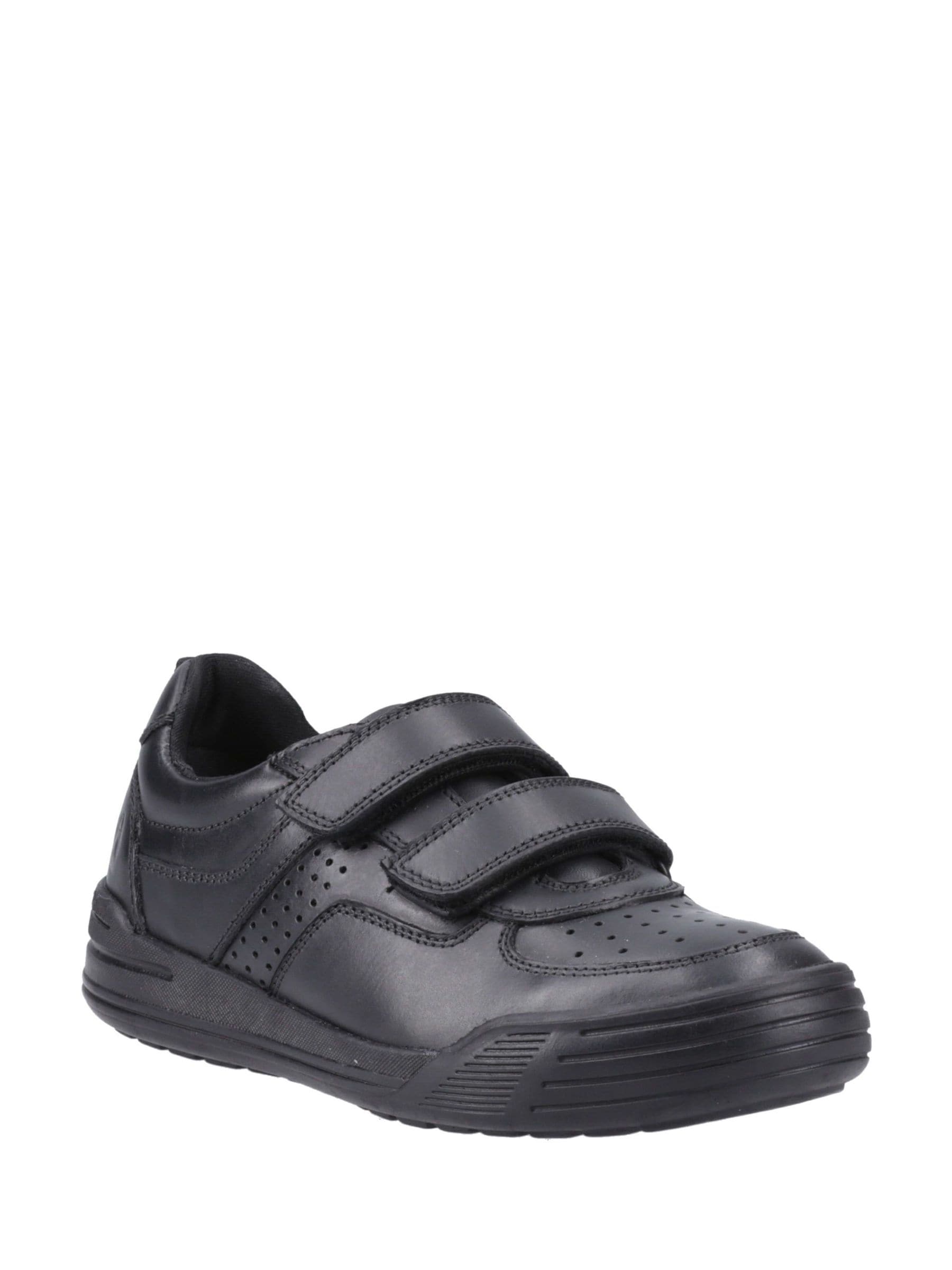 Dsiney Kidz - Hush Puppies Black Sully Touch Fastening Junior School Shoes image 2