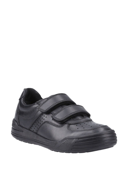Dsiney Kidz - Hush Puppies Black Sully Touch Fastening Junior School Shoes image 2