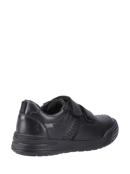 Dsiney Kidz - Hush Puppies Black Sully Touch Fastening Junior School Shoes image 3