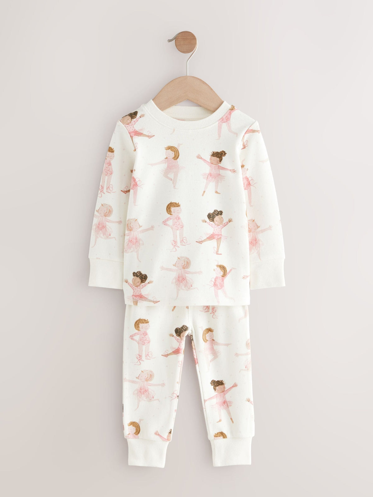 Pink/Cream Ballerina Snuggle Pyjamas 3 Pack (9mths-12yrs) - image 10