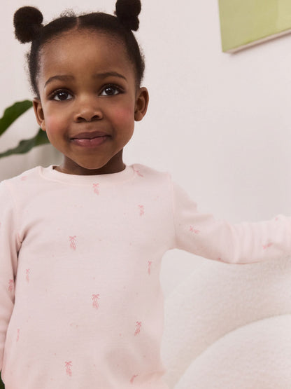 Pink/Cream Ballerina Snuggle Pyjamas 3 Pack (9mths-12yrs)
