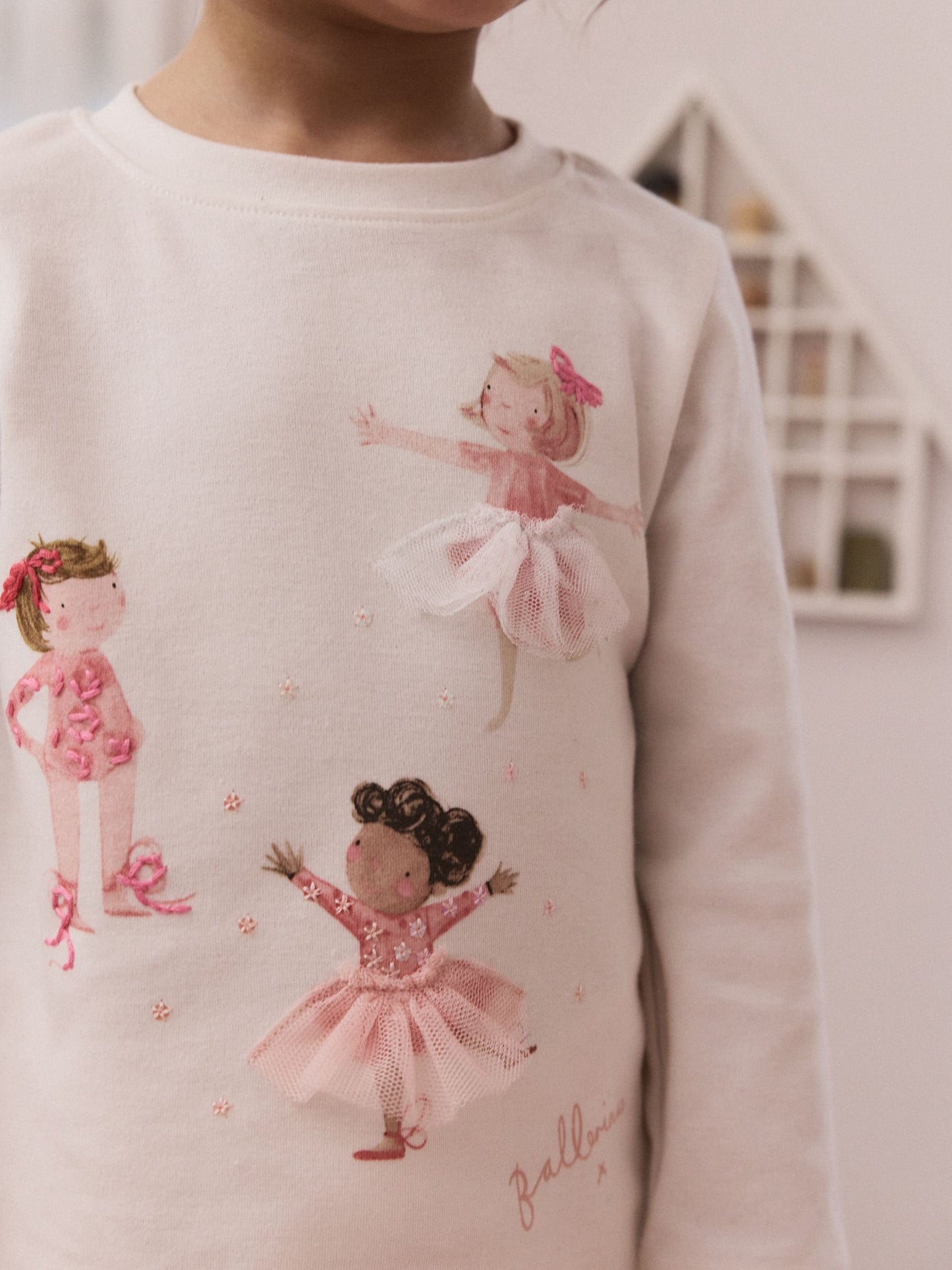 Pink/Cream Ballerina Snuggle Pyjamas 3 Pack (9mths-12yrs)