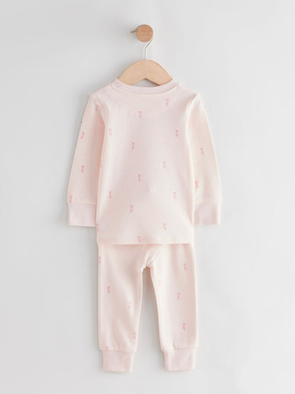 Pink/Cream Ballerina Snuggle Pyjamas 3 Pack (9mths-12yrs)