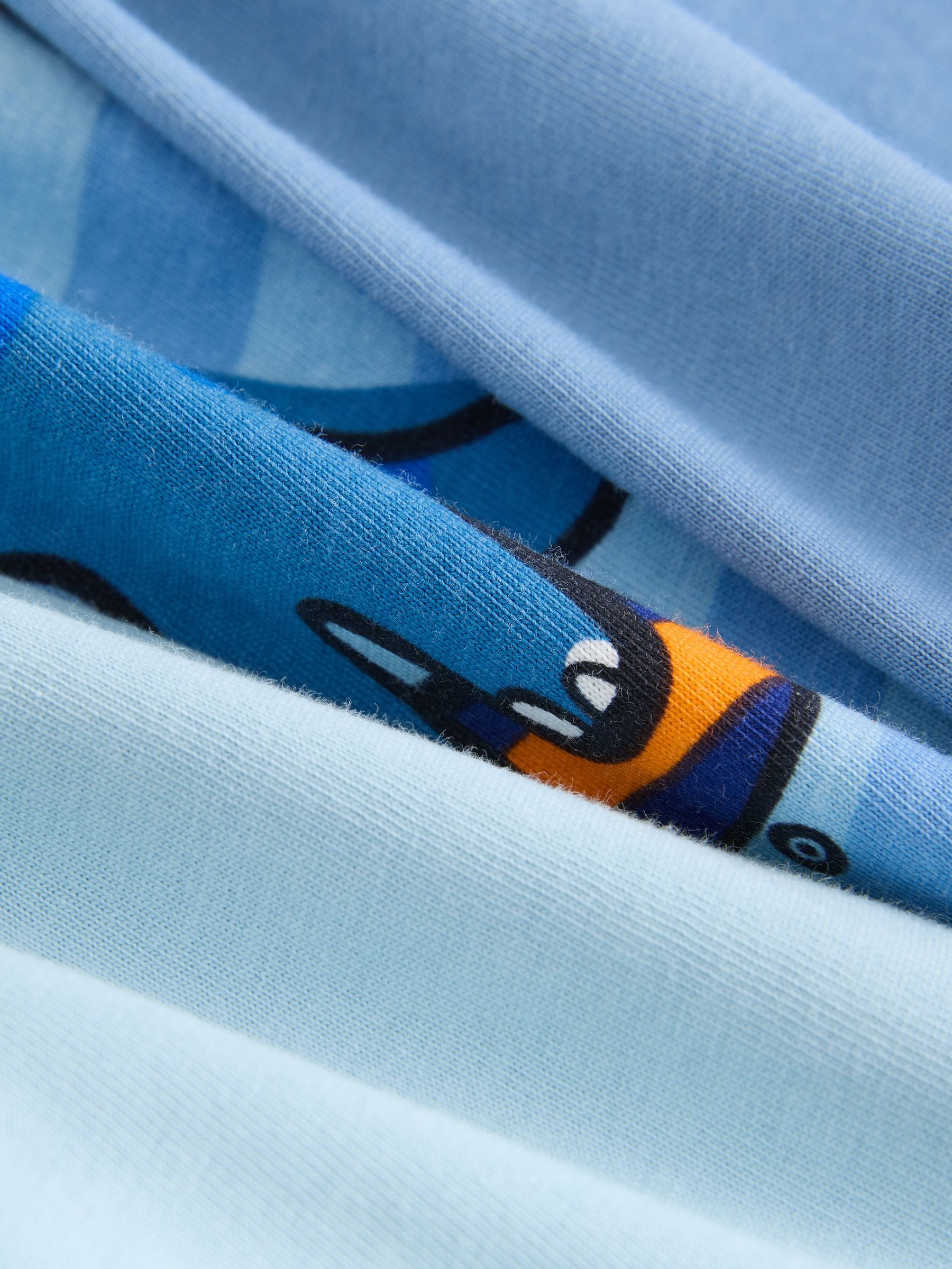 Orange/Navy Dinosaur Oversized Pyjamas 3 Pack (9mths-8yrs) image 3