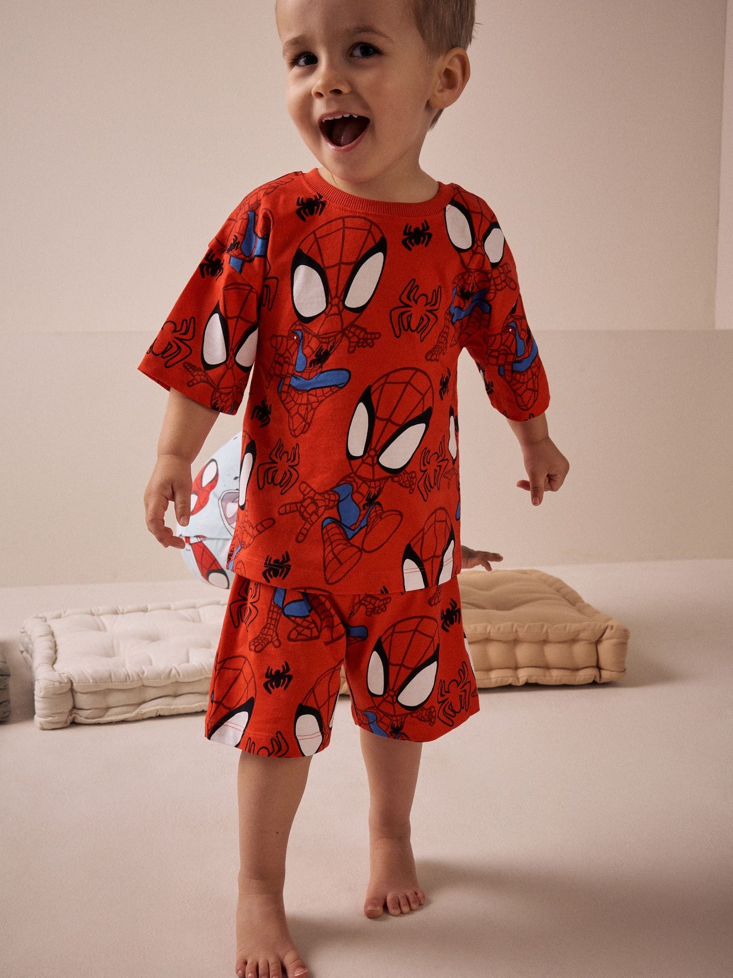 Red/Blue Spidey Short Pyjamas 3 Pack (12mths-10yrs)