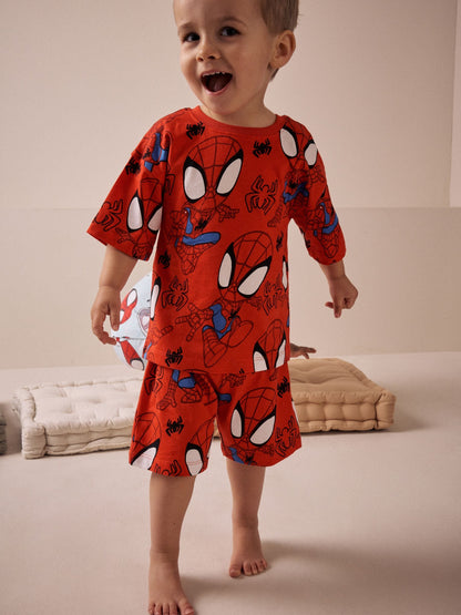 Red/Blue Spidey Short Pyjamas 3 Pack (12mths-10yrs)