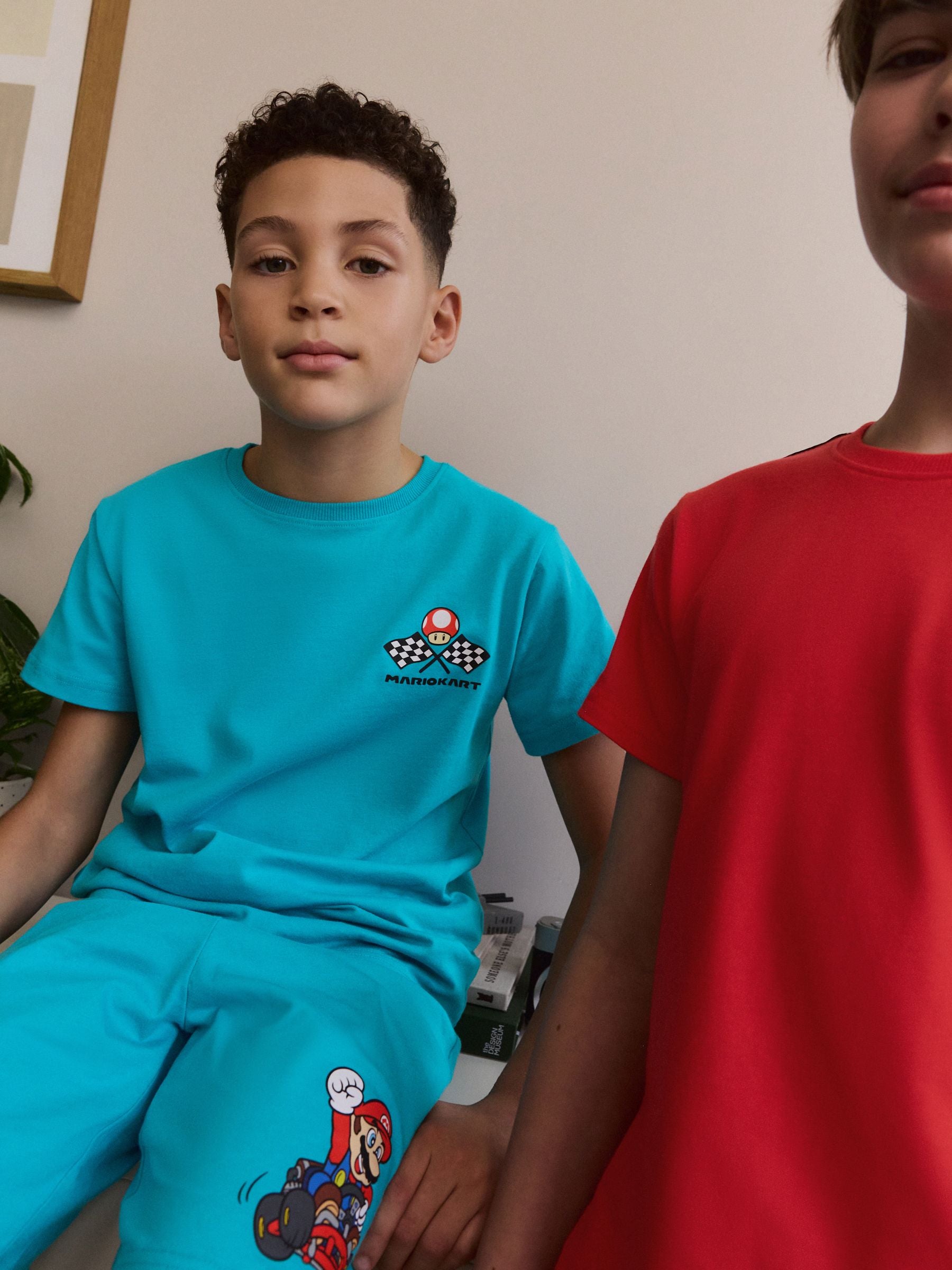 Blue/Red Mario Kart Short 100% Cotton Pyjamas 2 Pack (3-16yrs) image 4