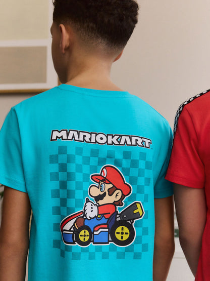 Blue/Red Mario Kart Short 100% Cotton Pyjamas 2 Pack (3-16yrs) image 5