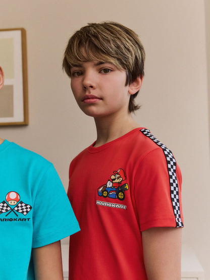 Blue/Red Mario Kart Short 100% Cotton Pyjamas 2 Pack (3-16yrs) image 7