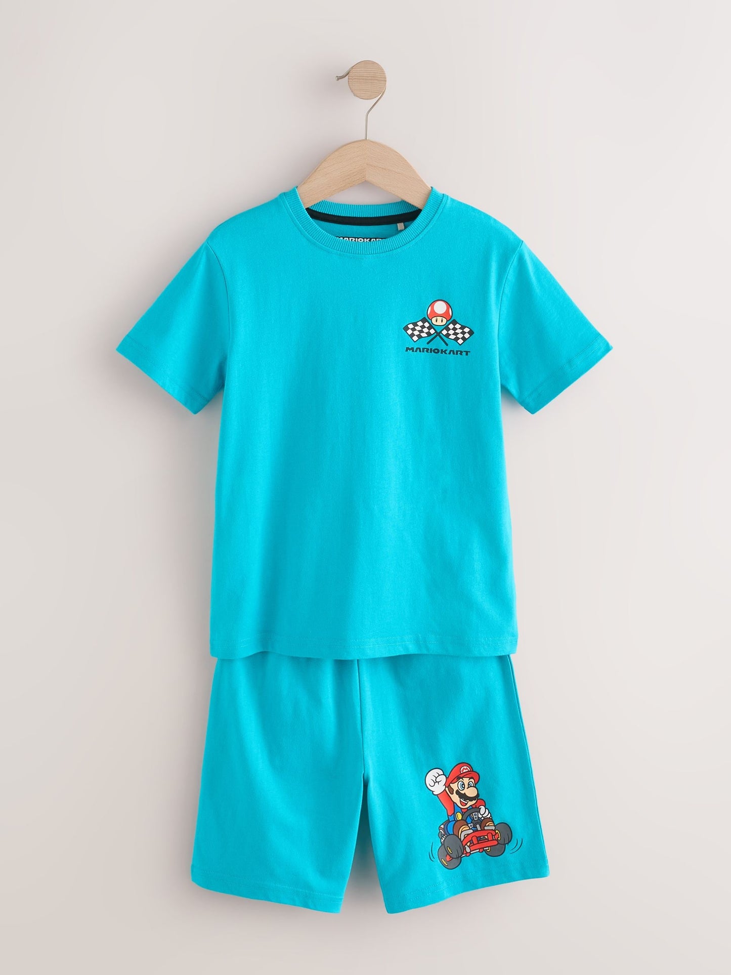 Blue/Red Mario Kart Short 100% Cotton Pyjamas 2 Pack (3-16yrs) image 8