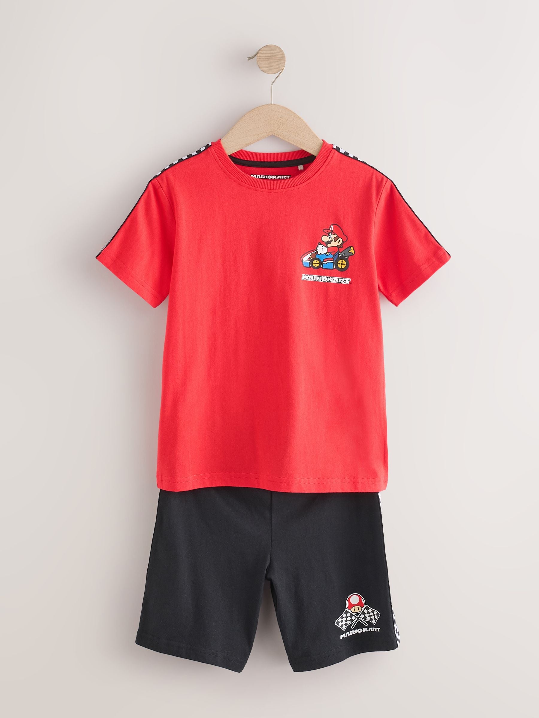 Blue/Red Mario Kart Short 100% Cotton Pyjamas 2 Pack (3-16yrs) image 10