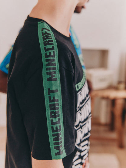 Dsiney Kidz - Green/Black Minecraft Short Pyjamas 2 Pack (5-14yrs) image 6