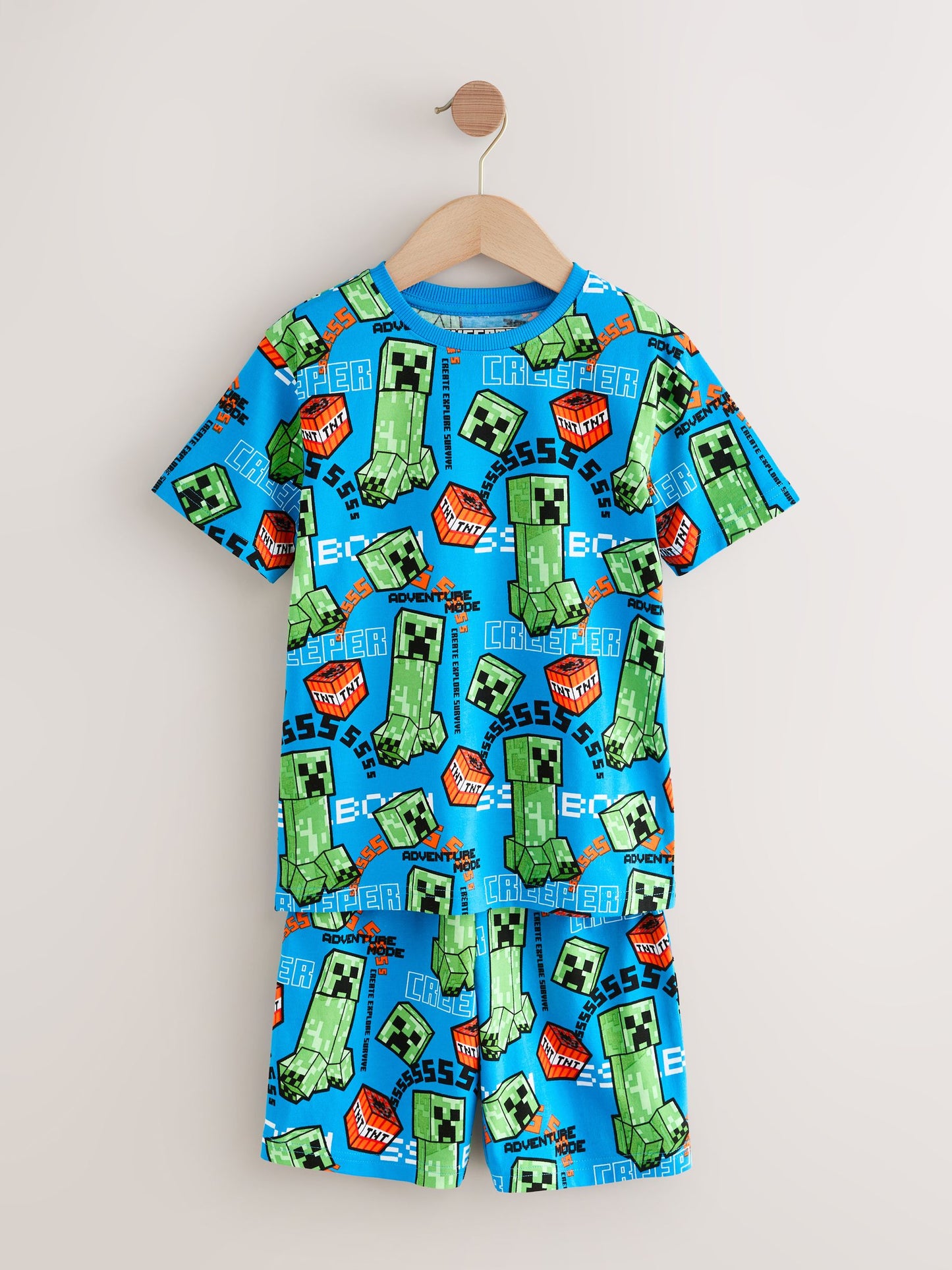 Dsiney Kidz - Green/Black Minecraft Short Pyjamas 2 Pack (5-14yrs) image 9