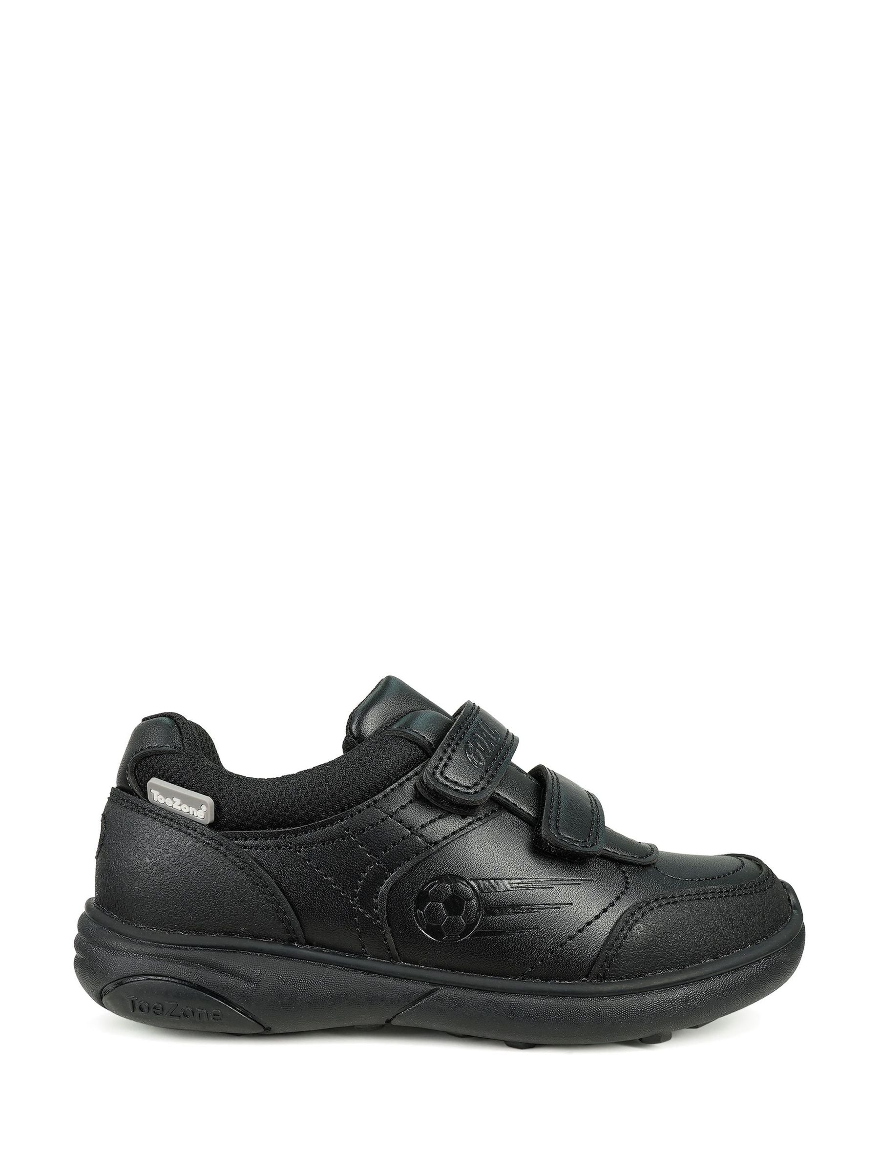 Toezone Black Ace Football School Shoes: Comfort, Memory Foam image 1