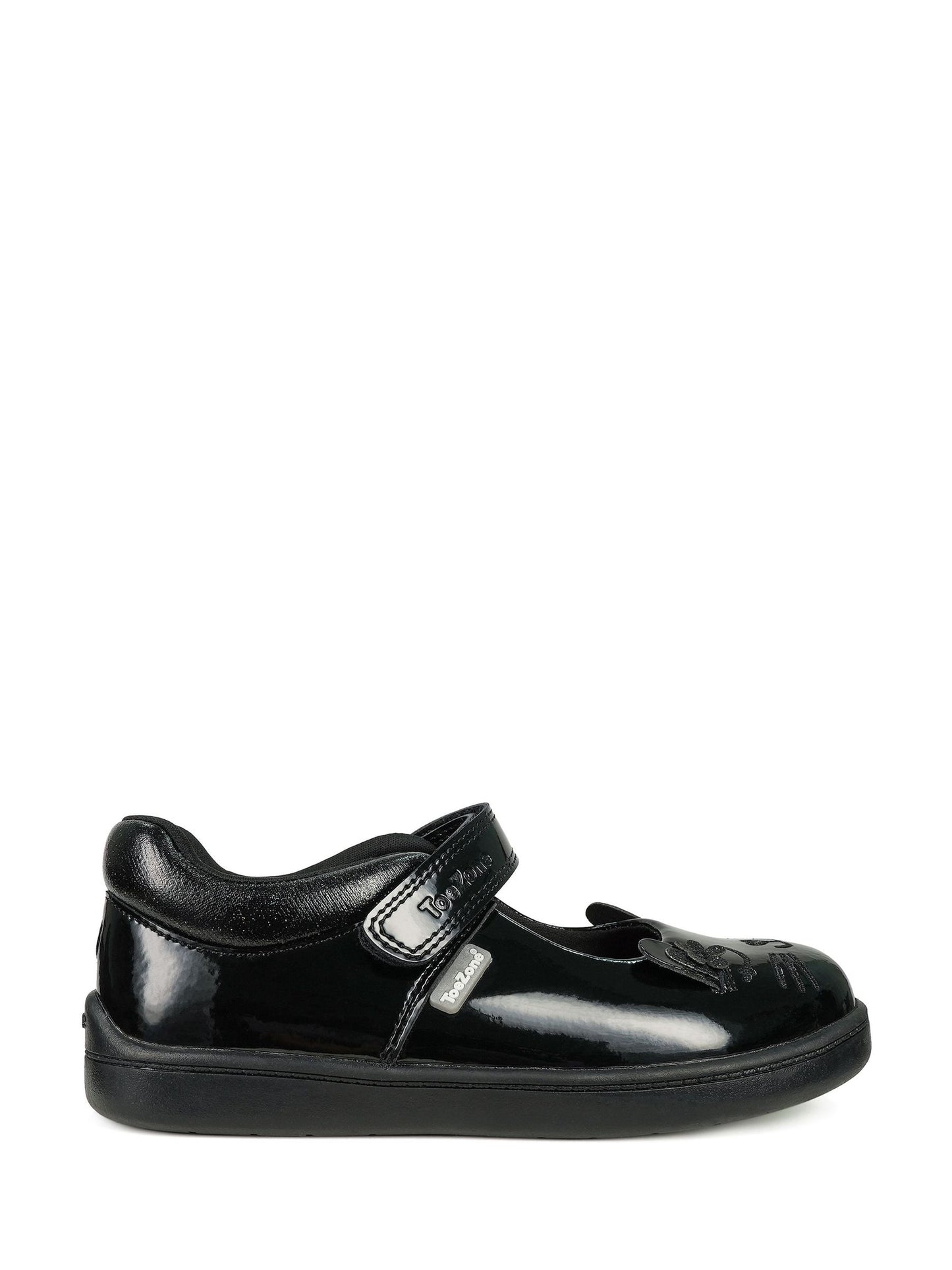 Toezone Black Patent Leather Bunny School Shoes image 1