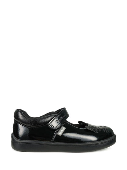 Toezone Black Patent Leather Bunny School Shoes image 1