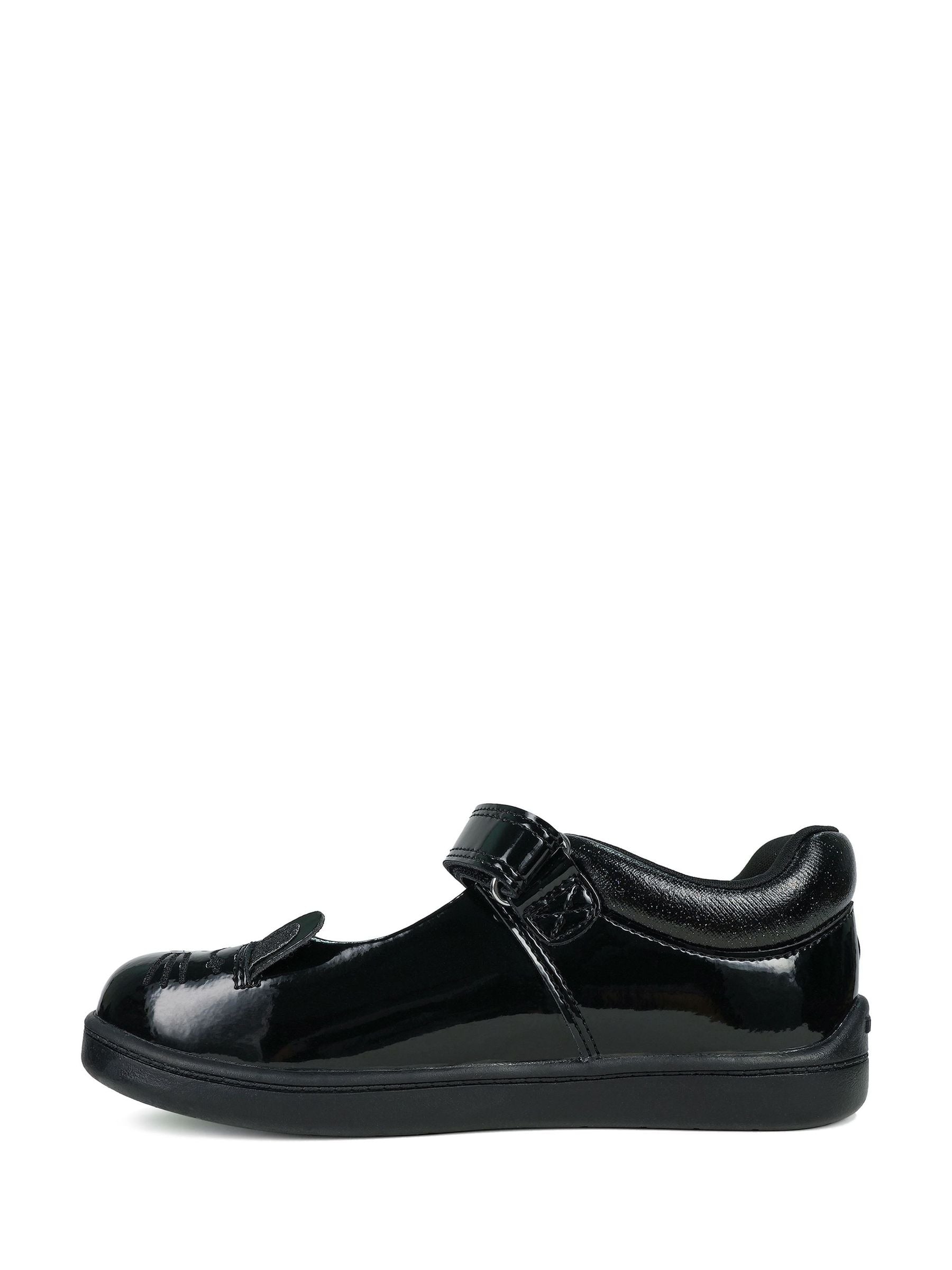 Toezone Black Patent Leather Bunny School Shoes image 2