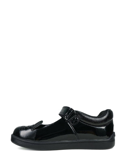 Toezone Black Patent Leather Bunny School Shoes image 2