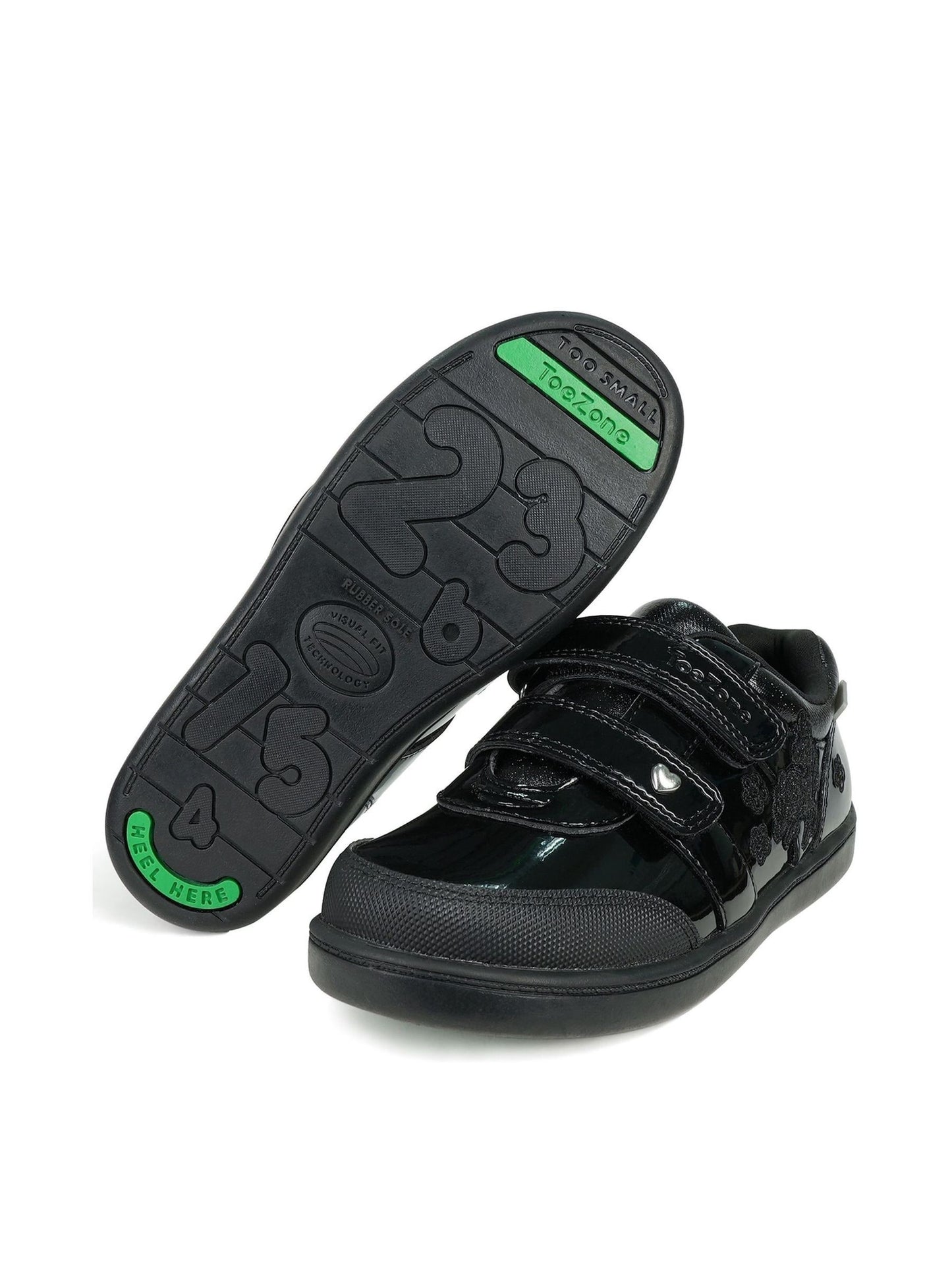 Toezone Black Lia Unicorn Shoes: Non-Slip Outsole image 8