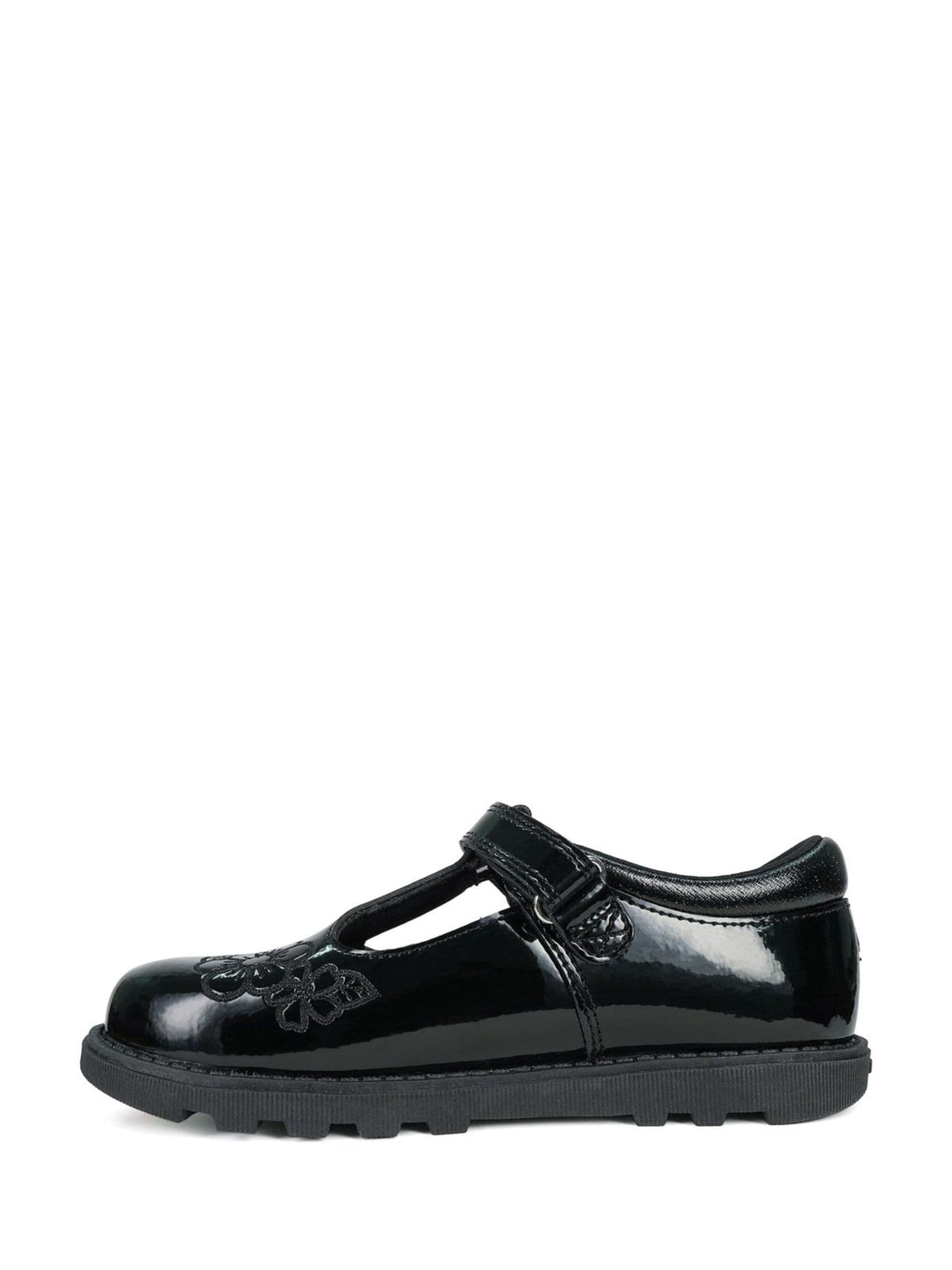 Toezone Black Flo Patent Flower School Shoes image 2
