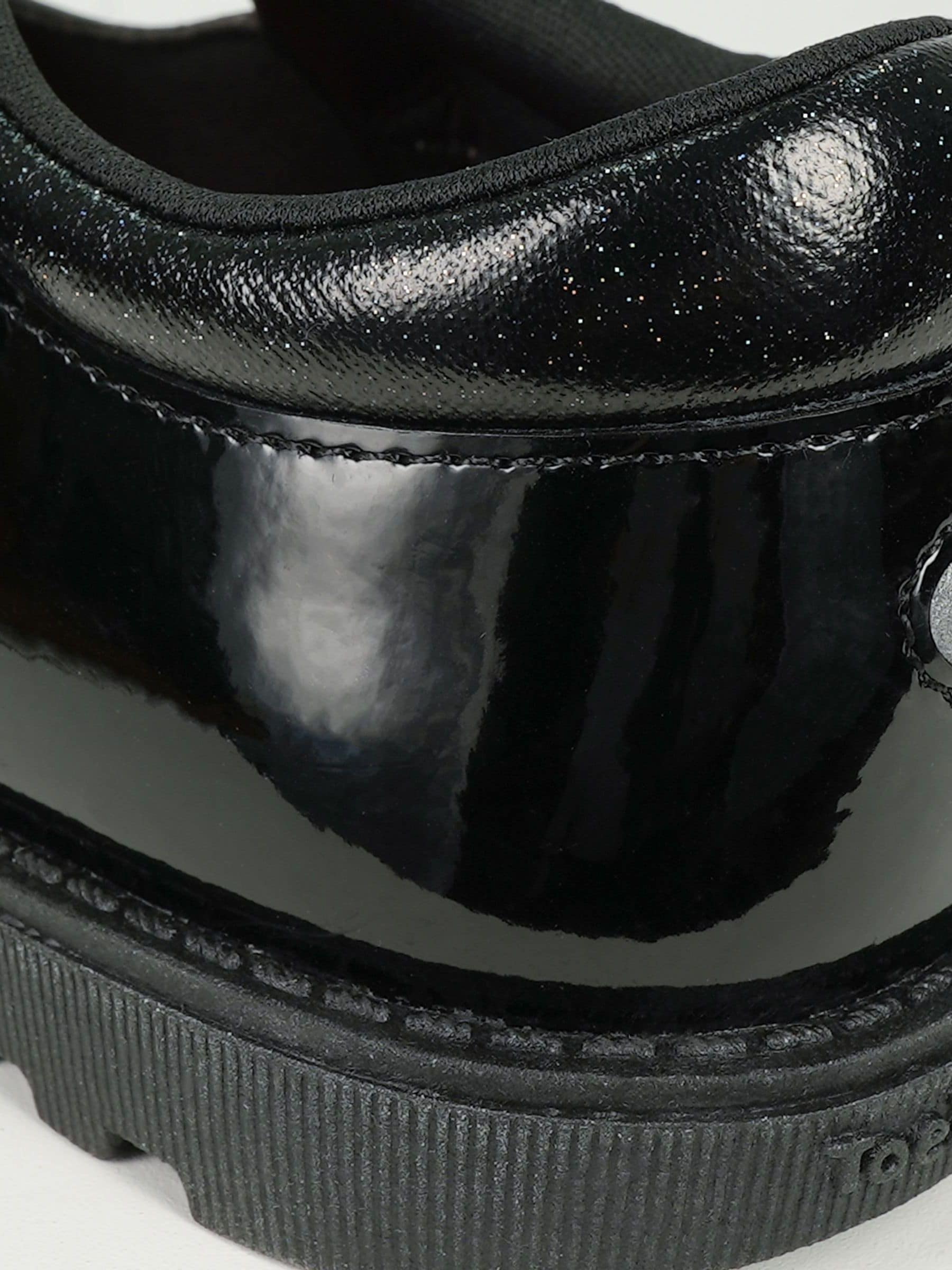 Toezone Black Flo Patent Flower School Shoes image 6