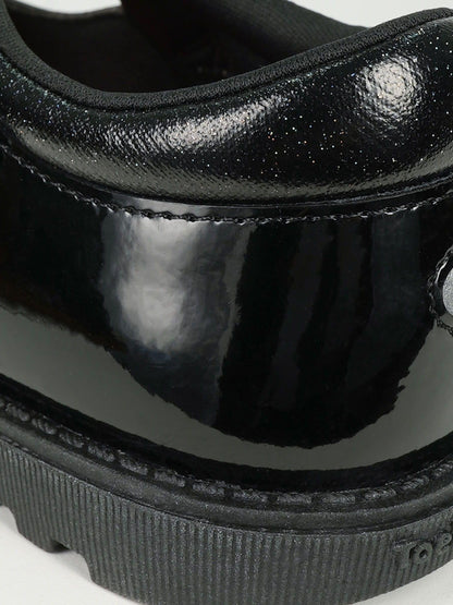 Toezone Black Flo Patent Flower School Shoes image 6