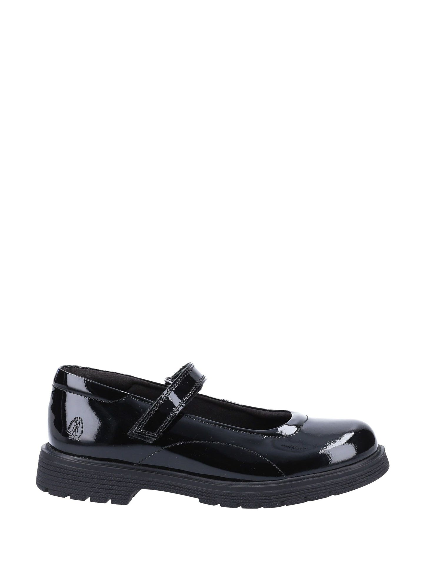 Hush Puppies Black Tally Senior Patent School Shoes image 1