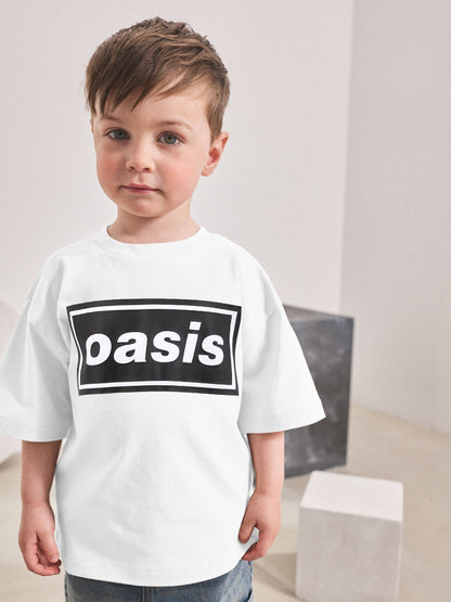 Dsiney Kidz - White/Black Oasis Band T-Shirt (3-16yrs) image 1