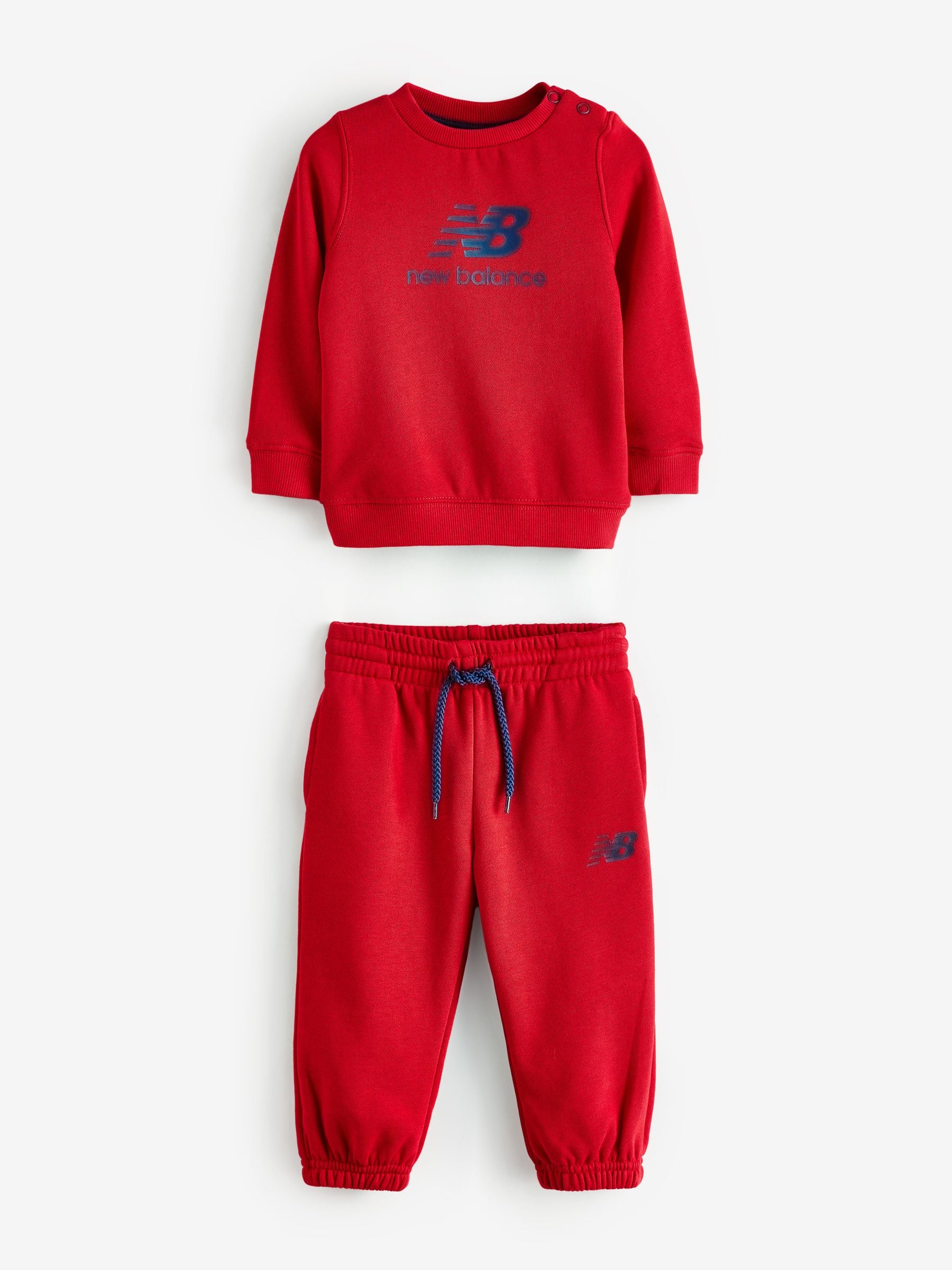 New Balance Red Baby Boys Sweatshirt Joggers And Gilet Set image 2