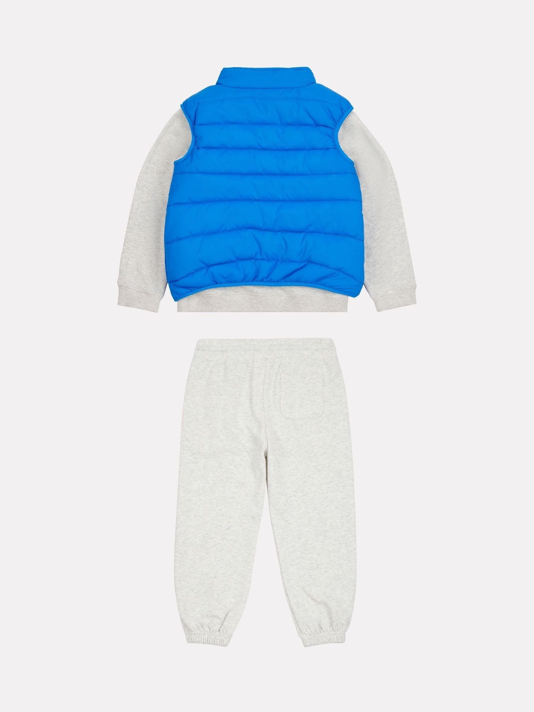 New Balance Grey Baby Boys Sweatshirt Joggers And Gilet Set image 2