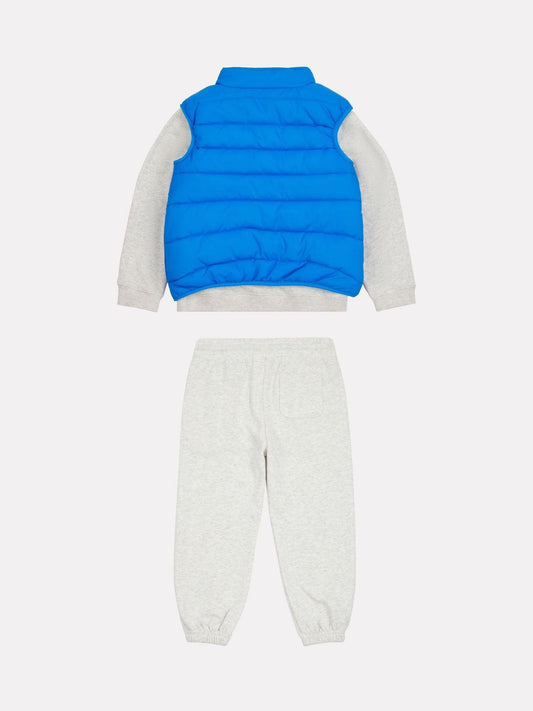 New Balance Grey Baby Boys Sweatshirt Joggers And Gilet Set image 2