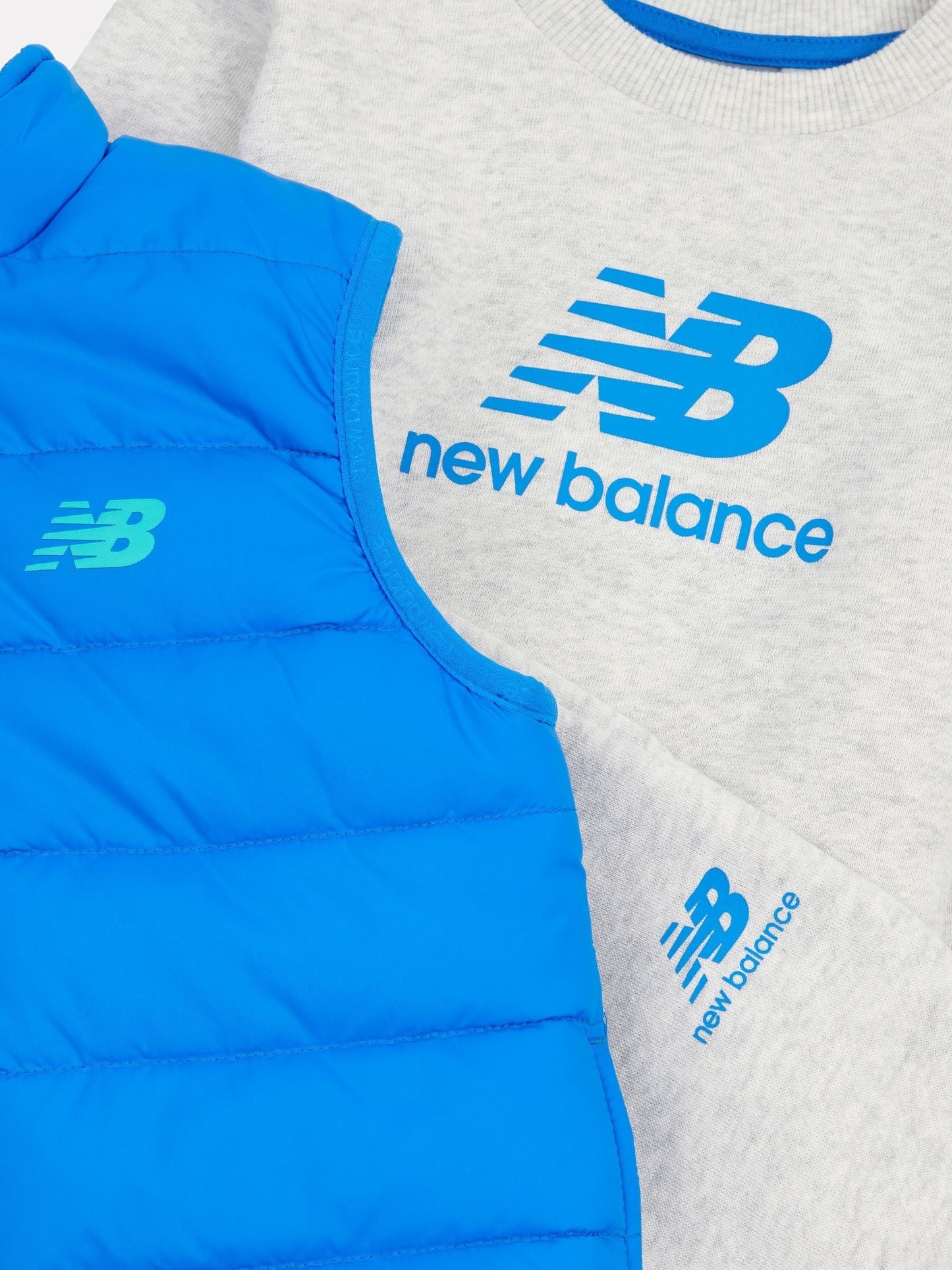 New Balance Grey Baby Boys Sweatshirt Joggers And Gilet Set image 3