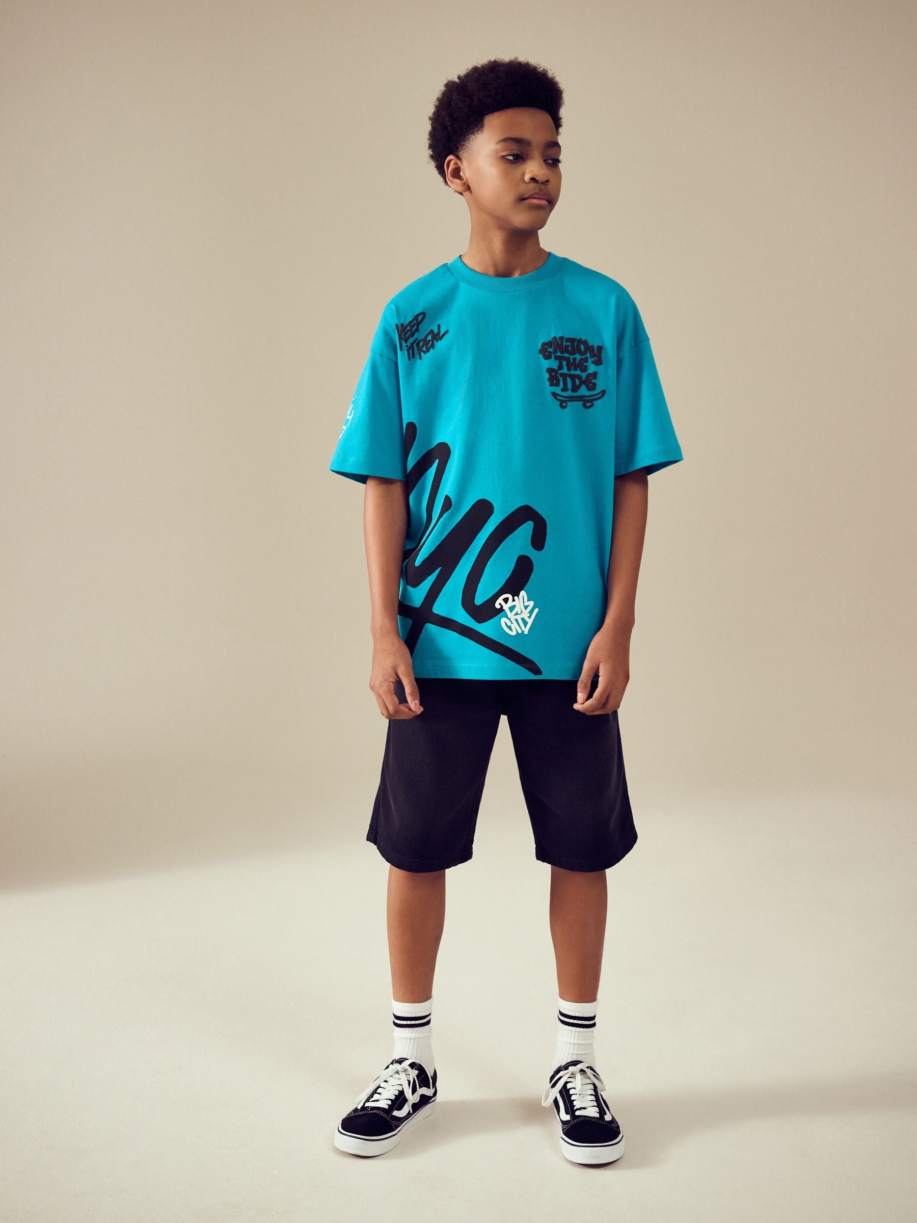 Dsiney Kidz - Black Denim Bermuda Pull On Shorts (3-16yrs) image 2